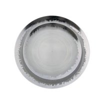Scratched Clear & Silver 10" Dinner Plastic Party Plates 10ct.