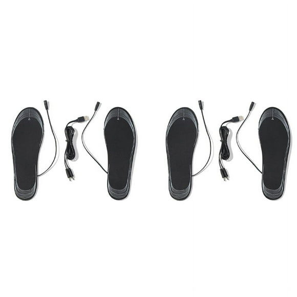 4X Plantillas Zapatos Calefacción USB, Almohadilla Eléctrica para Calentar Los Pies, Almohadilla , Alfombrilla Deportes Al Aire Libre de Invierno
