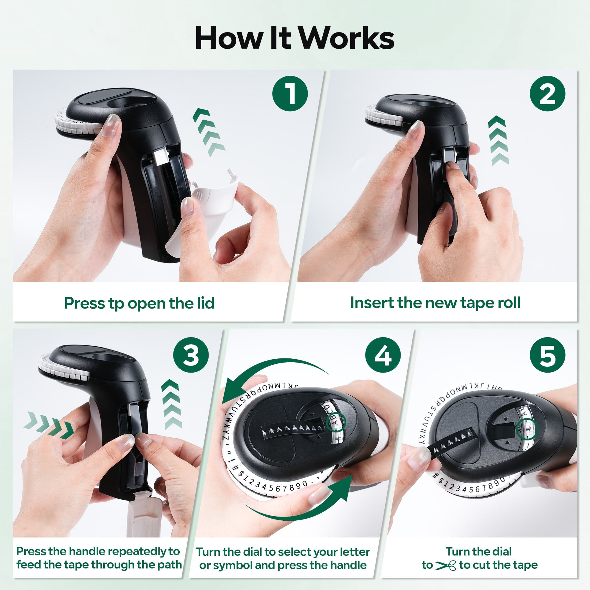 Phomemo Retro Embossing Label Maker, Old School Manual Label Machine with 10 Color 3D Tapes, Vintage Style Embosser for Home Kitchen, Office Organizing, DIY Journals, Craft Supplies & Creative Gifts