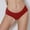 Red, variant on HUPOM Period Underwear For Women Silk Underwear For Women Low waist Drop Waist Solid Briefs Purple L