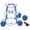 Blue, variant on Summer Pool Basketball Hoop Toy Set With 4 Basketballs 4 Circles Pump Floating Swimming Pool Basketball Games Poolside Water Play Toy For 3-12Years Old Kids Adults