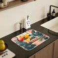 thumbnail image 5 of Yayeee Dish Drying Mat for Kitchen Counter 18" x 24" Microfiber Super Absorbent Coffee Decorative Pad, Pink Sunset, 5 of 9