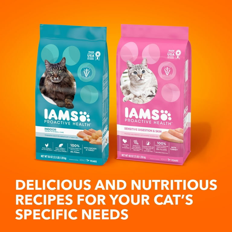 Free Shipping! IAMS Healthy Adult Dry Cat Food with Salmon 7 Lb
