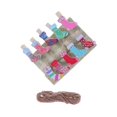 thumbnail image 2 of Hanging Pictures With String Christmas Wooden Pegs Hold Paper Hemp Rope 10Set, 2 of 3