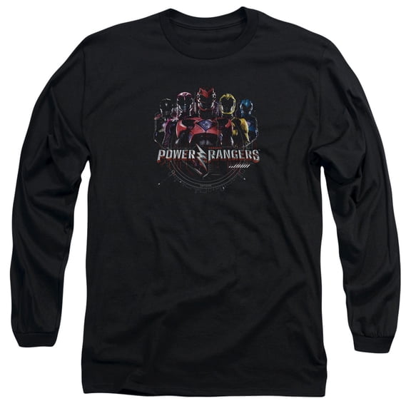 Power Rangers Ranger Circuitry Long Sleeve Adult 18/1 T-Shirt Black