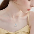 thumbnail image 3 of JKR Sister Gifts December Topaz Birthstone Necklaces 925 Sterling Silver Heart Birthstone Necklace Sister Jewelry Birthday Gifts for Women Friend Daughter, 3 of 6