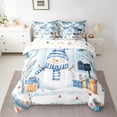 thumbnail image 2 of Manfei Lovely Xmas Snowman 7-Piece Twin Bedding Sets,Teens Christmas Gifts Bedding Comforter Set,Happy New Year Sheet Sets For Boys Girls,Luxury Bedroom Decor Reversible, 2 of 8
