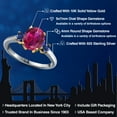 thumbnail image 2 of Gem Stone King 925 Silver and 10K Yellow Gold Red Created Ruby and Blue Created Sapphire Engagement Ring for Women | 2.50 Cttw | Oval 9X7MM | Gemstone July Birthstone | Size 9, 2 of 6
