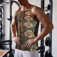 thumbnail image 5 of Balery Vintage Poker Chips Pattern Men's Workout Tank Top Gym Muscle Tee Fitness Bodybuilding Sleeveless T Shirt Quick Dry Fit Muscle Tank Top Slim-Fit Tank-4X-Large, 5 of 7