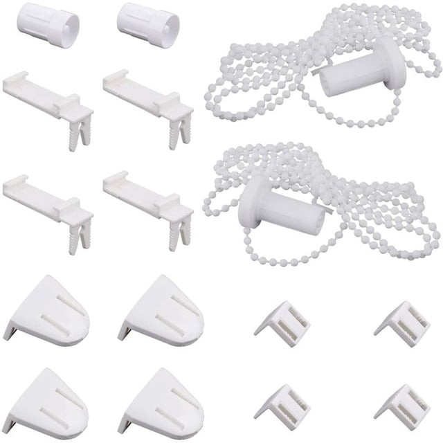 Juego de 2 soportes de persiana de ventana 17 mm repuestos kit de fijación de persiana doble para persiana enrollable opaca, persiana lateral, persiana doble