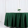 thumbnail image 2 of Efavormart 5 Pack Round Tablecloth, 120 Inch Stain & Wrinkle Resistant Washable Table Cloth, Decorative Polyester Fabric Table Cover for Banquet, Wedding, Dining- Hunter Green, 2 of 10