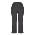 thumbnail image 6 of Zulora Women's High Waisted Capris Yoga Pants Stretch Slim Fit Solid Color Cropped Leggings with Elastic Waistband for Summer Workout, 6 of 7