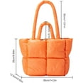 thumbnail image 2 of Kukuzhu Puffer Tote Bag, Soft Puffy Bags for Women Light Winter Down Cotton Padded Quilted Tote Bag Shoulder Handbag Purse, 2 of 6