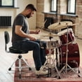 thumbnail image 3 of Ktaxon Adjustable Drum Throne Stool with Backrest, 360° Rotating, Heart-Shaped Cushion, Brown, 3 of 10