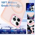 thumbnail image 4 of Translucent Matte Case for iPhone 15 Pro Case[Compatible with Magsafe] Magnetic Slim Fit Shockproof Anti-Scratch Full Body Protective Phone Case for 15 Pro-Pink, 4 of 6