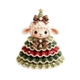 thumbnail image 2 of Christmas Tree Decor Amigurumi Crochet Kit, Soft Yarn for Beginners, Tabletop Christmas Tree with Pearl Beads, 2 of 6