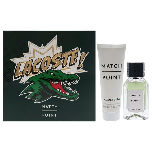 Set de Regalo Match Point Lacoste para hombres 2 piezas EDT en Spray de 1.6 Oz y Gel de Ducha de 2.5 Oz