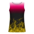 thumbnail image 3 of Penkiiy 3D Tank Tops for Men Women Cool Design Flame Sleeveless Shirts Summer Tops 2XL Yellow, 3 of 4