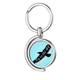 thumbnail image 1 of Aigle Animal Noir Contour Naturel Rotation Porte-Clés Porte-Clés en Métal, 1 of 2