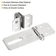 thumbnail image 4 of Unique Bargains 3'' Stainless Steel Thick Door Latch Hasp Lock Padlock with Screws, Silver, 4 of 5