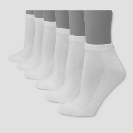 Hanes Premium Women's 6pk Cushioned Low Cut Socks - Size: 5-9