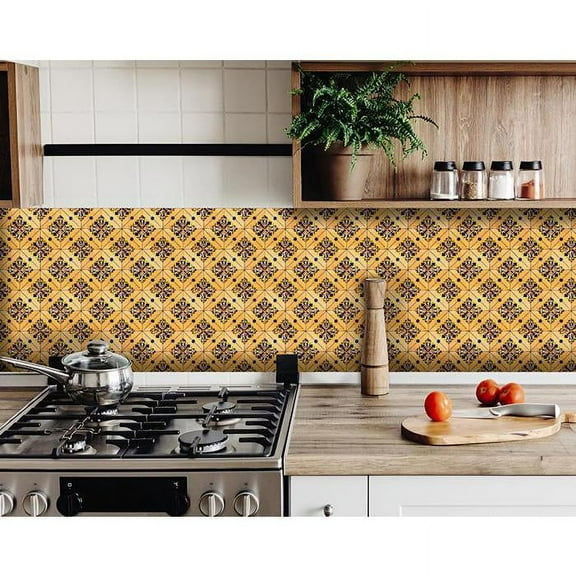 5" X 5" Golden Rio Removable Peel and Stick Tiles