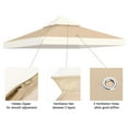 thumbnail image 3 of Yescom 8x8Ft 2-Tier Gazebo Top Replacement UV30+ for 2 Tier Outdoor Patio Canopy Cover Party Backyard Garden Ivory+Sand, 3 of 9