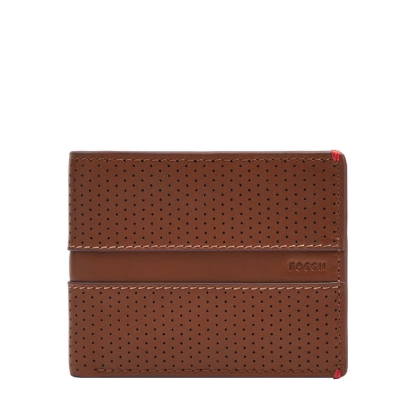Cartera Bifold Deportiva Fossil Sport Tourer Marrón de Cuero