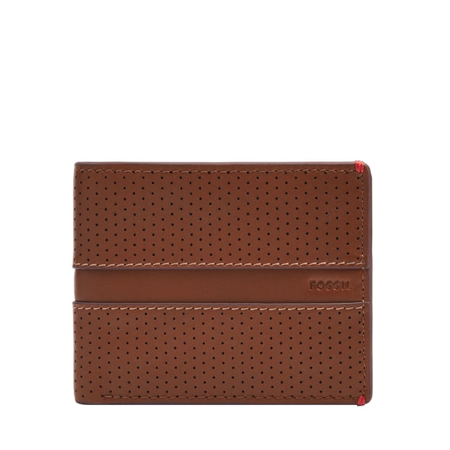 Cartera Bifold Deportiva Fossil Sport Tourer Marrón de Cuero