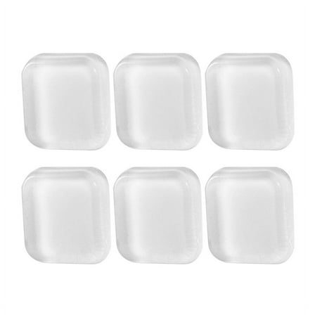 Set of 6 Door Stopper Wall Protector Clear Square Wall Protectors for Door Knob