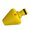 Yellow, variant on Downspout Flush Nozzle Hose Attachment with Cone Body and Side Water Ports for Home Gutter and Drain Rinse Work