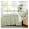 thumbnail image 5 of Drevy Jacobean Willow Collection Oversized Duvet Cover Queen Bedding Set, Floral Duvet Cover 3-Piece with Two Matching Shams (98 in Wide x 98 in Long), Green, Full/Queen, 5 of 8