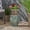 Antique Green, variant on Elephant Garden Stool with Copper Patina Finish, Durable Lightweight Concrete Outdoor Stool for Patio Decor