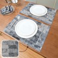 thumbnail image 3 of Sets de Table en Marbre pour Table à Manger Lot de 4 Décor Surface en Pierre Rectangulaire Résistant à la Chaleur Lavable Polyester Set de Table Cuisine, 3 of 5