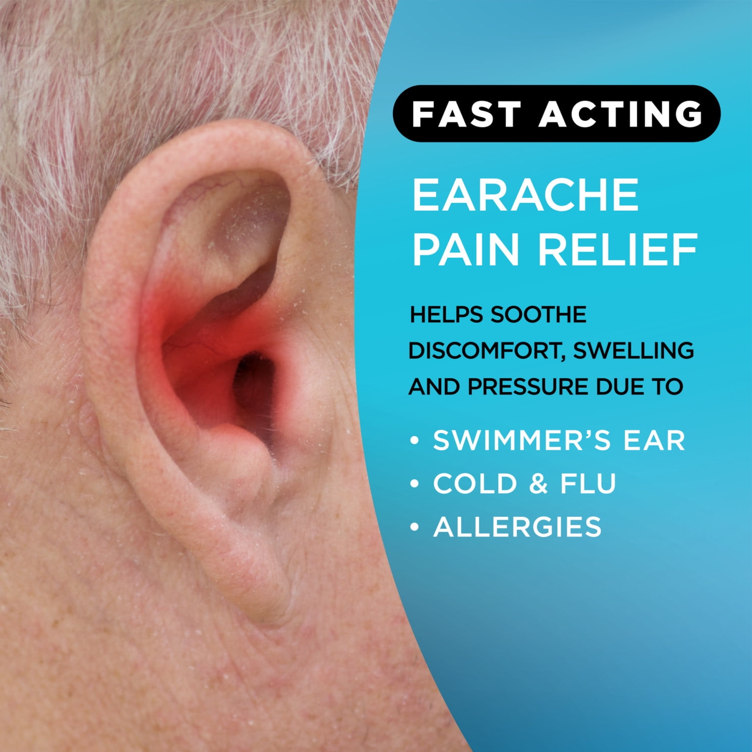 (3 pack) Lipo Flavonoid Ear Pain Relief Drops with 4% Lidocaine, Fast Acting, 12.5mL