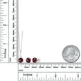 thumbnail image 3 of Gem Stone King 10K White Gold 6MM Round Red Rhodolite Garnet Pendant Earrings Set for Women (3.00 Cttw, With 18 inch Chain), 3 of 3
