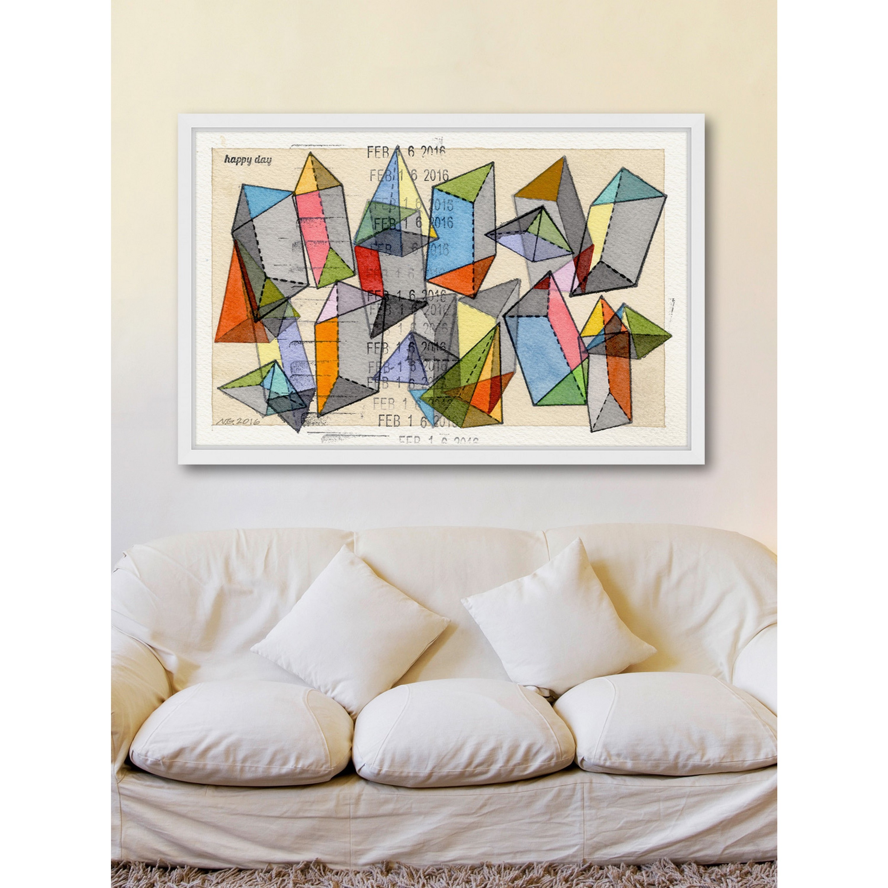 Marmont Hill "Happy Day" by Nikki Galapon Framed Painting Print