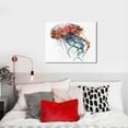 thumbnail image 4 of Xecao Colorful Floral Jellyfish for Waterproof Framed Canvas Art - Modern Home Decor with Real Wood Frame for Gifting and Interior Design,Horizontal, 4 of 6