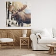 thumbnail image 2 of Stupell Industries Mountain Walk Moose Portrait Canvas Wall Art design by Kim Allen, 36 x 36, 2 of 7