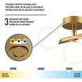 thumbnail image 2 of Artika Bloom Modern Flush Mount Ceiling Light Fixture, Gold, 2 of 5