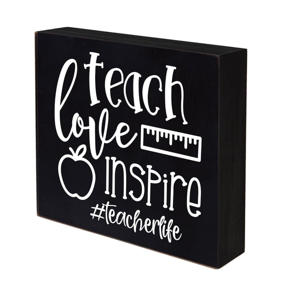 Inspiring Modern Framed Shadow Box 10x10 Teach Love Inspire