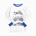 thumbnail image 7 of TOWED22 Little Boys Pajamas for Toddler Clothes Set Train Long Sleeve Cotton 2 Piece Kids Pjs Fall Winter Sleepwear 6-12 Months 12-24 Months 2t 3t 4t 5t 6t 7t 8t 9t Children,White,7-8 Y, 7 of 7