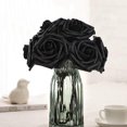 thumbnail image 3 of Artificial Flowers 25pcs Fake Roses with Stems and 2 leaves for DIY Wedding Bouquets Party Decor, 3 of 5