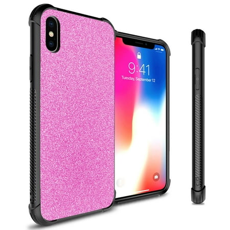 CoverON Apple iPhone XS / iPhone X / 10S / 10 Case, Glimmer Series Cute Glitter Bling Hard Phone Cover