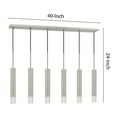 thumbnail image 5 of Hexagonal Metal Frame 6 LED Light Pendant with Glass Diffuser, Gray- Saltoro Sherpi, 5 of 5
