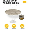 thumbnail image 2 of Round Table Cover 45-54 Inch, Waterproof Reusable Table Cloth Round Fitted Vinyl Tablecloth with Elastic Edged for Parties Outdoors, Vintage Wood Grain Grey, 2 of 4