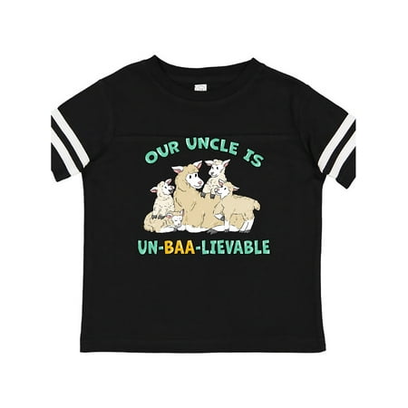 

Inktastic Our Uncle Is Un-BAA-lievable with Cute Sheep Family Gift Toddler Boy or Toddler Girl T-Shirt