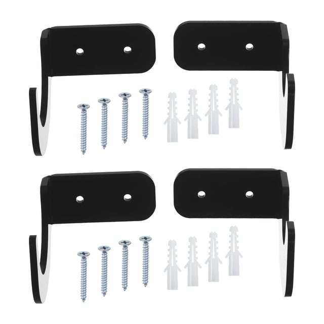 Unique Bargains Light Saber Stand Wall Mount Acrylic Light Sword Display Holder Baseball Bat Rack, Black 2 Pairs
