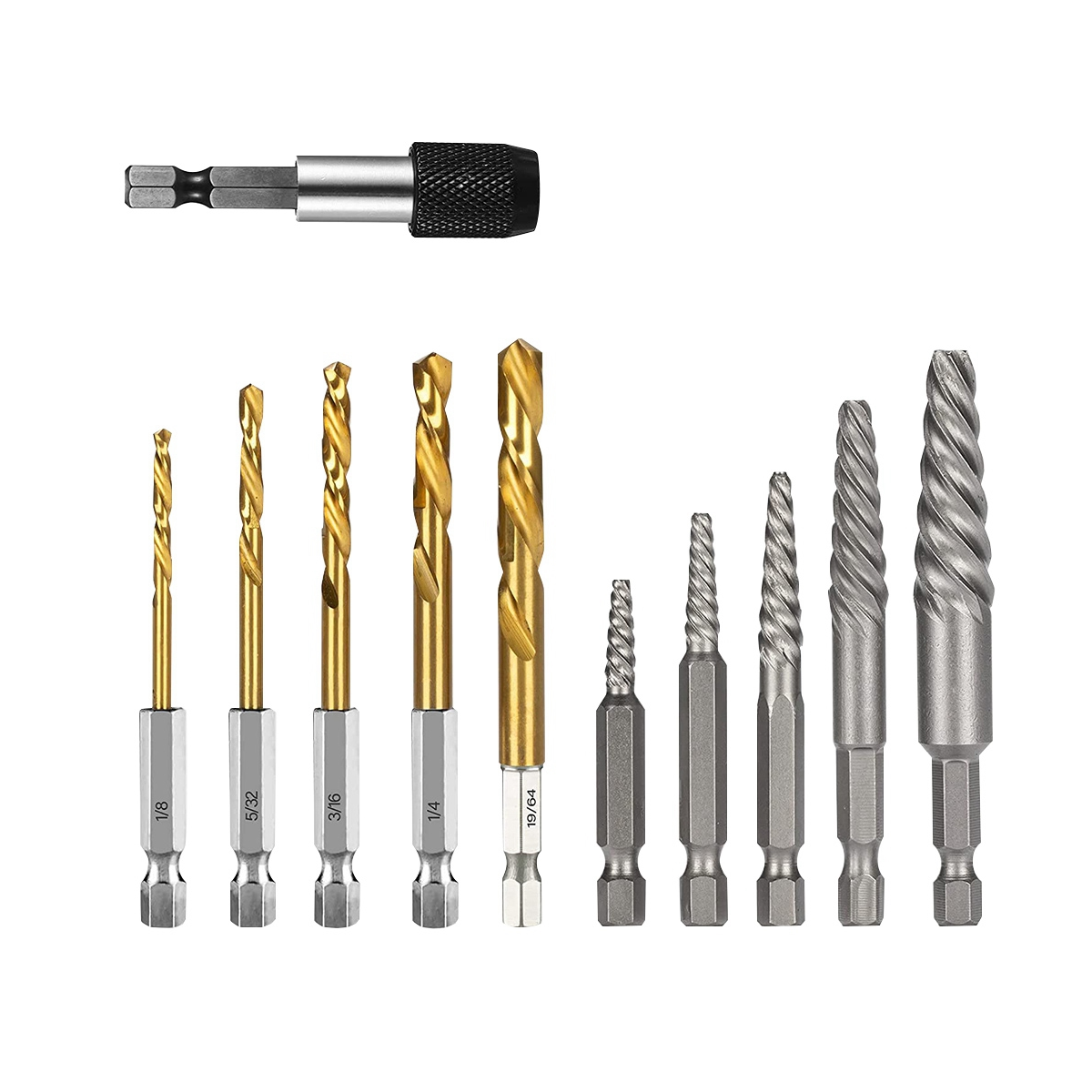 Screw Extractor Set, 11 Pieces Easy Out Bolt Extractor Set, Reverse