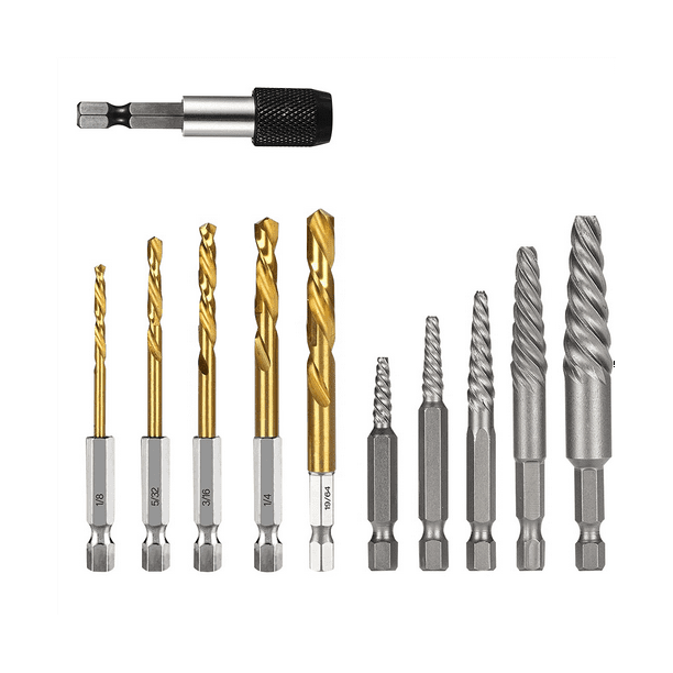 Winyuyby Screw Extractor Set, 11 Pieces Easy Out Bolt Extractor Set